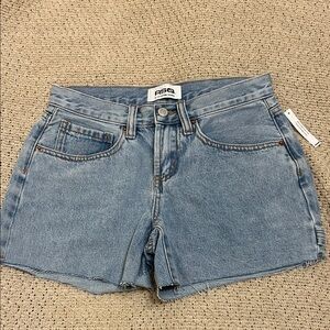 High-Rise RSQ carpenter Light Blue Denim Shorts